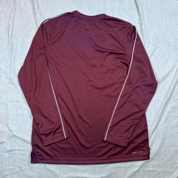 Nike Dri-FIT Shirt Mens Large Coaches Football Running Performance Maroon FJ9570 - Picture 12 of 14